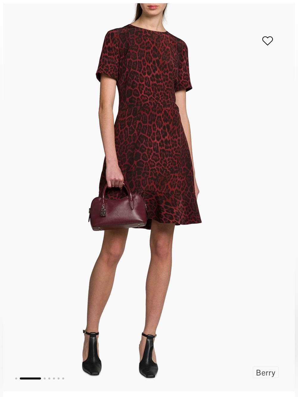 NWT Stella McCartney Leopard Print Flared Hem Silk Dress